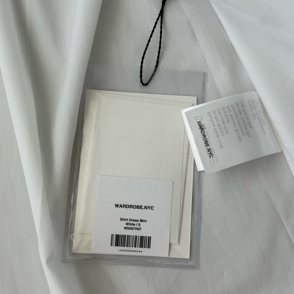NWT Wardrobe NYC White Shirt Dress Mini Size Small - Picture 6 of 6